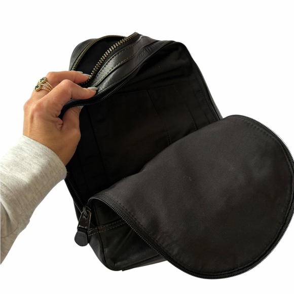 Coach Black Leather Men's Backpack - Picture 6 of 8